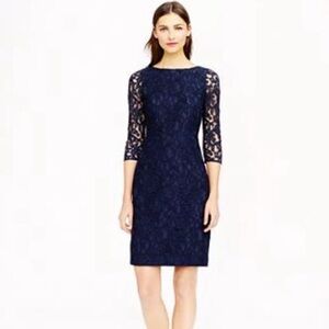 J.Crew Natalia Dress in Navy Lace